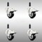 Service Caster 3 Inch 316SS Black Poly Swivel 7/8 Inch Expanding Stem Caster Set Lock Brake SCC-SS316TTLEX20S314-PPUB-BLK-78-4 - alternate 1